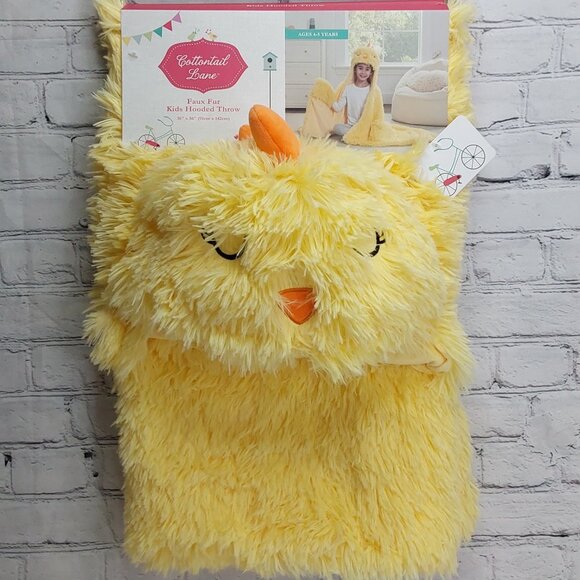 'COTTONTAIL LANE' PLUSH HOODED THROW BLANKET 36"×56" 'CHINNI' 'CHIC' - Picture 16 of 16